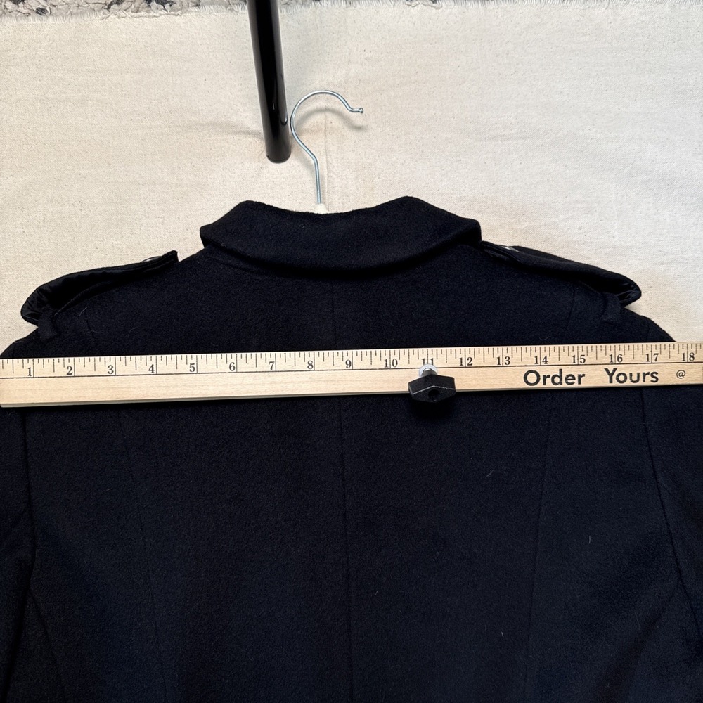 Burberry London Asymmetrical Wool Maxi Trench Coat 100% Cashmere Sz US 12 Flaws - Picture 16 of 16